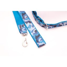 Kit Guia Peitoral 40mm Xadrez Azul Tamanho 9 (63cm a 84cm) - 5