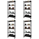 Ver imagem 1 de Kit 4 Estantes Livreiro Studio Industrial M18 Preto – Mpozenato