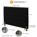 Ver imagem 3 de Cabeceira Cama Box Casal 140cm Cristal Suede Preto - JS Móveis