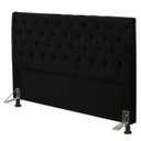Ver imagem 1 de Cabeceira Cama Box Casal 140cm Cristal Suede Preto - JS Móveis