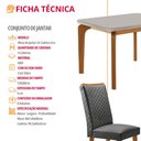 Ver imagem 6 de Mesa de Jantar Liz 120cm Tampo Mdf Vidro Canto Copo com 4 Cadeiras Lira