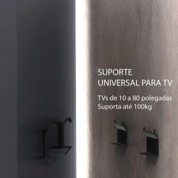 Rack Suspenso com Prateleira Papel de Parede e Suporte para Tv Até 80 Pol. Nature/Concreto - Amo Mor - 7