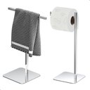 Ver imagem 2 de Porta Papel Higiênico de Chão Inox e Toalha Lavabo Nice