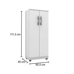 Armário Multiuso Organizador Rosana 2 Portas Branco - Ajl Móveis - 2