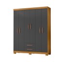 Ver imagem 1 de Roupeiro 149cm 6 Portas 2 Gavetas sem Espelho - Ssx Multicoisas
