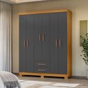 Ver imagem 2 de Roupeiro 149cm 6 Portas 2 Gavetas sem Espelho - Ssx Multicoisas