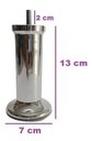 Ver imagem 2 de Kit 8 Pés Varian P/ Cama Box ou Baú Casal 13cm Cromado