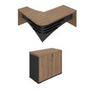 Ver imagem 2 de Conjunto Escritório: Mesa Diretor Ld 6128 + Balcão 6368