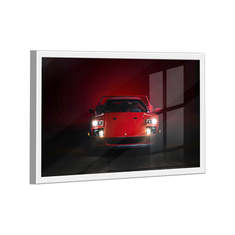 Quadro Ferrari F40 Vermelha Frente -- BR ARTES