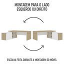 Ver imagem 6 de Mesa Escritório em L e Balcão 2 Portas 3 Gavetas Corp A06 Carvalho/branco - Mpozenato