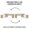 Mesa Escritório em L e Balcão 2 Portas 3 Gavetas Corp A06 Carvalho/branco - Mpozenato - 6