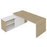 Mesa Escritório em L e Balcão 2 Portas 3 Gavetas Corp A06 Carvalho/branco - Mpozenato - 11
