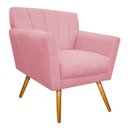 Ver imagem 4 de Kit Diva Recamier Vanessa 140cm Lado Esquerdo e 02 Poltronas Laura Suede Rosa Bebê - Amarena Móveis