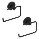 Ver imagem 1 de Kit 2 Porta Papel Higiênico Parede Banheiro Metal Inox Black