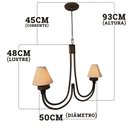 Ver imagem 2 de Lustre Decorativo Rustico Minimalista com Cúpulas de Algodão