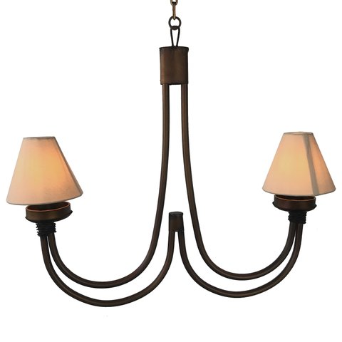 Lustre Decorativo Rustico Minimalista com Cúpulas de Algodão