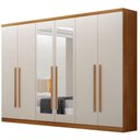 Ver imagem 1 de Guarda Roupa Casal Bristol 6 Portas 8 Gavetas com Espelho Cinamomo Fendi - Novo Horizonte