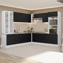 Ver imagem 1 de Armário de Cozinha Completa 549cm Branco/preto Agata Madesa 01