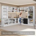 Ver imagem 6 de Armário de Cozinha Completa 549cm Branco/preto Agata Madesa 01