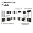 Ver imagem 5 de Armário de Cozinha Completa 549cm Branco/preto Agata Madesa 01