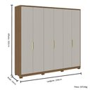 Ver imagem 2 de Guarda Roupa Casal 06 Portas Terrassa Móveis Rimo - Jequitibá/Palhafrizzo