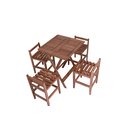 Ver imagem 1 de Conjunto Turin Quadrado Mesa Dobrável 60×60 com 4 Banquetas