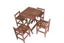 Ver imagem 1 de Conjunto Turin Quadrado Mesa Dobrável 60×60 com 4 Banquetas