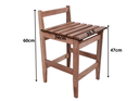 Ver imagem 5 de Conjunto Turin Quadrado Mesa Dobrável 60×60 com 4 Banquetas