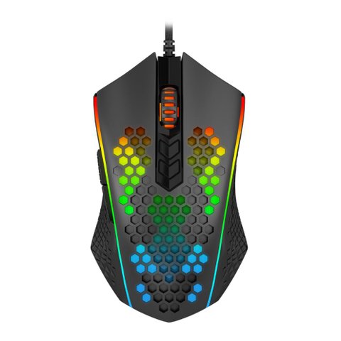 Mouse Gamer Redragon Memeanlion Honeycomb - 12400dpi - 7 Botões Programáveis - Rgb - Preto - M809-