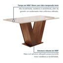 Ver imagem 5 de Conjunto Mesa de Jantar com 6 Cadeiras em MDF e Tampo de Vidro Casuá Espanha Chocolate/Off White