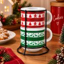 Ver mais imagens de Kit 2 Xícaras Natalinas Porcelana 200ml Empilháveis com Suporte Christmas - Mundial Casa