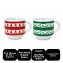 Ver imagem 6 de Kit 2 Xícaras Natalinas Porcelana 200ml Empilháveis com Suporte Christmas - Mundial Casa