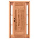 Ver imagem 1 de Kit Porta de Madeira Maciça PE27 Batente Duplo de Cedro Arana Esel 2.13AX156L Lado Direito