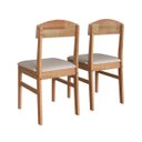 Ver imagem 4 de Conjunto Mesa Jantar Redonda 80cm 4 Cadeiras Madeira Maciça Capri Amêndoa Cbmjrc80