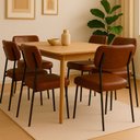 Ver imagem 2 de Cadeira Lilly Courino Café - Sallar Home