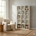 Ver imagem 1 de Armário Colmeia Livreiro Multiuso com 15 Nichos Prateleira Casa Quarto Sala Lojas Expositor Branco