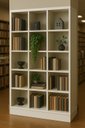 Ver imagem 4 de Armário Colmeia Livreiro Multiuso com 15 Nichos Prateleira Casa Quarto Sala Lojas Expositor Branco