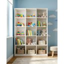 Ver imagem 2 de Armário Colmeia Livreiro Multiuso com 15 Nichos Prateleira Casa Quarto Sala Lojas Expositor Branco