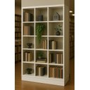 Ver imagem 3 de Armário Colmeia Livreiro Multiuso com 15 Nichos Prateleira Expositor Branco Cód.315