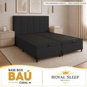 Ver imagem 6 de Cama Box com Baú Casal Bipartido Sintético Royal Sleep Preto