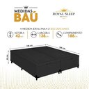 Ver imagem 2 de Cama Box com Baú Casal Bipartido Sintético Royal Sleep Preto