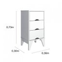 Ver imagem 3 de Mesa de Cabeceira 3 Gavetas Retrô Twister Tcil Móveis