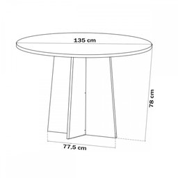 Mesa de Jantar 6 Lugares Virginia com Vidro Mel/Nude/Off White - Panorama Móveis - 4