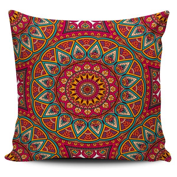 Kit 4 Almofadas decorativas Mandala Laranja 45x45cm - 2