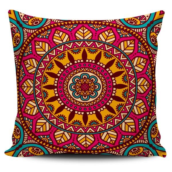 Kit 4 Almofadas decorativas Mandala Laranja 45x45cm - 5