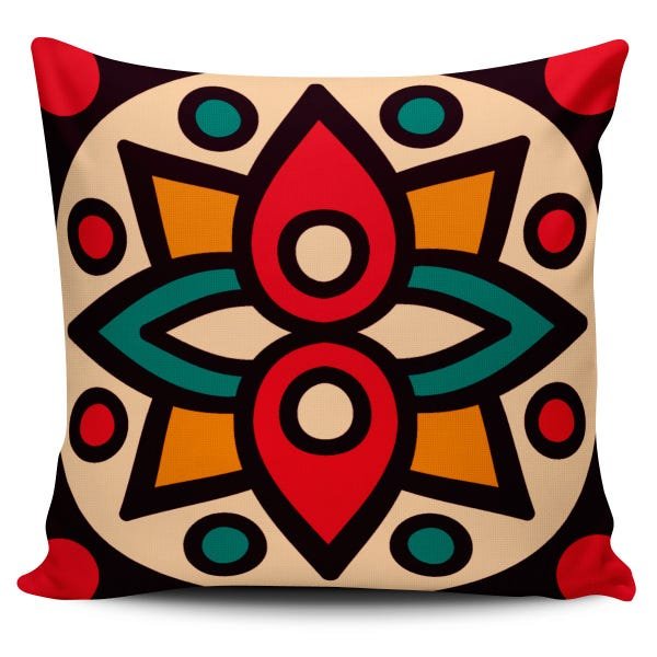 Kit 4 Almofadas Decorativas Mandala Multicolorida 45x45cm - 5