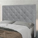 Ver imagem 2 de Cabeceira Cama Box Casal 140 Cm Tania Linho Cinza S04 - D'Rossi
