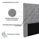 Ver imagem 3 de Cabeceira Cama Box Casal 140 Cm Tania Linho Cinza S04 - D'Rossi