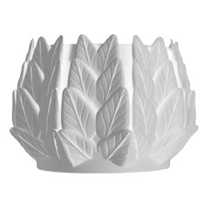 Vaso para Enfeite Decorativo em Formato de Folhas - Branco