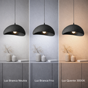 Ver imagem 7 de Lustre Pendente 40cm Luminária Japonesa Wabi-sabi Orgânico Cogumelo Concreto Gimpo Ltj40-preto-b